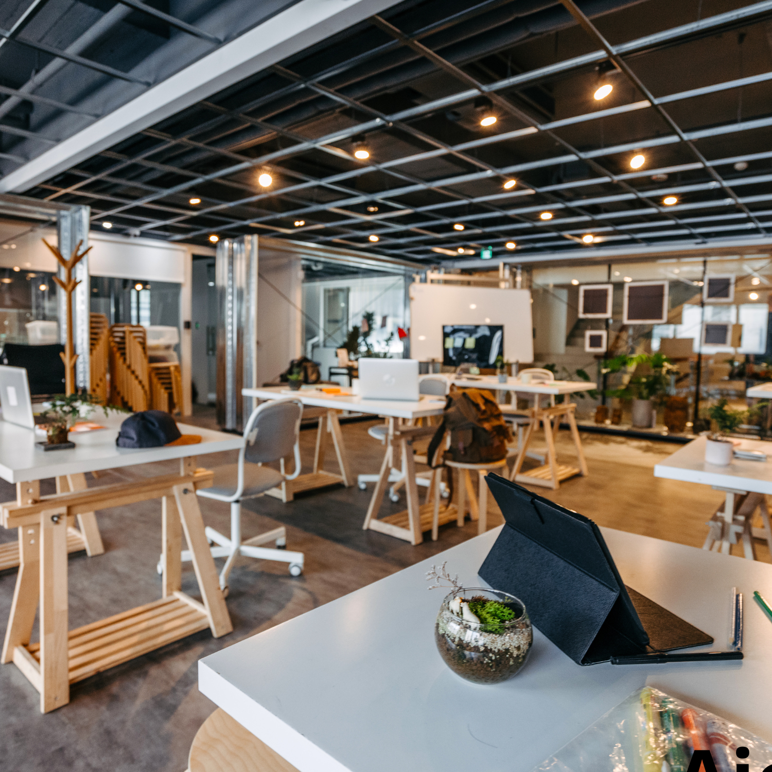 Organisation d'un repas de team building original dans des bureaux modernes avec notre service traiteur.